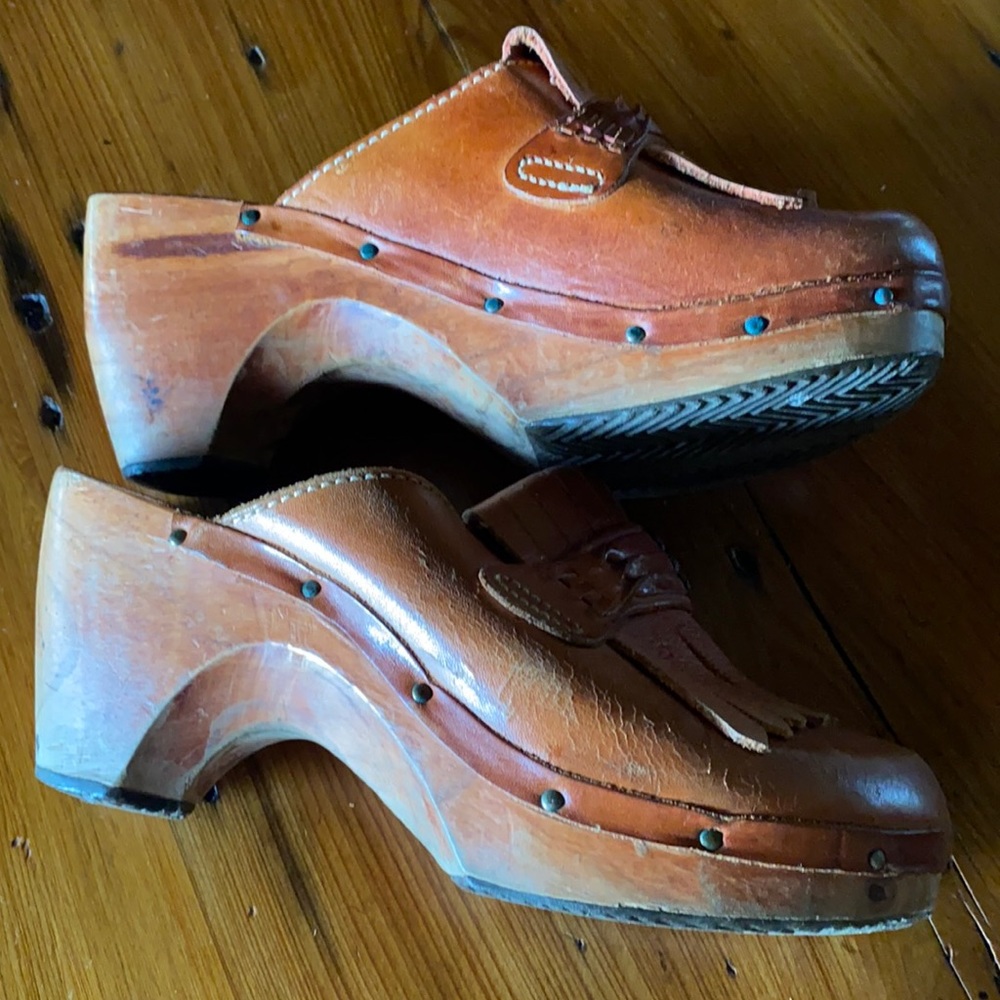 Wooden Clogs size 5 1/2